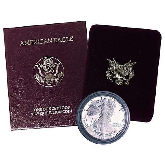1989 Proof Silver Eagle, OGP