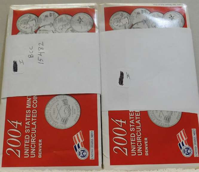 2 each  2004 Unc Mint Set
