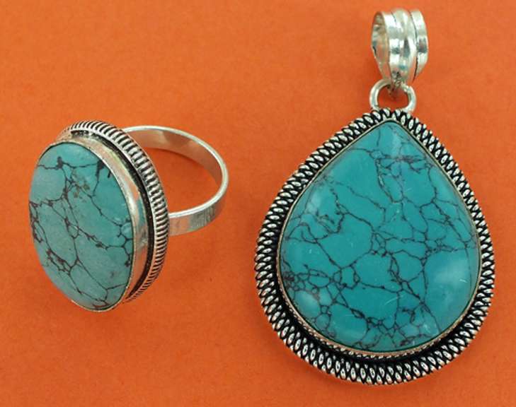 Silver and Natural Stone