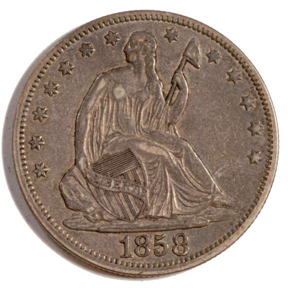 1858  Seated Half Dollar