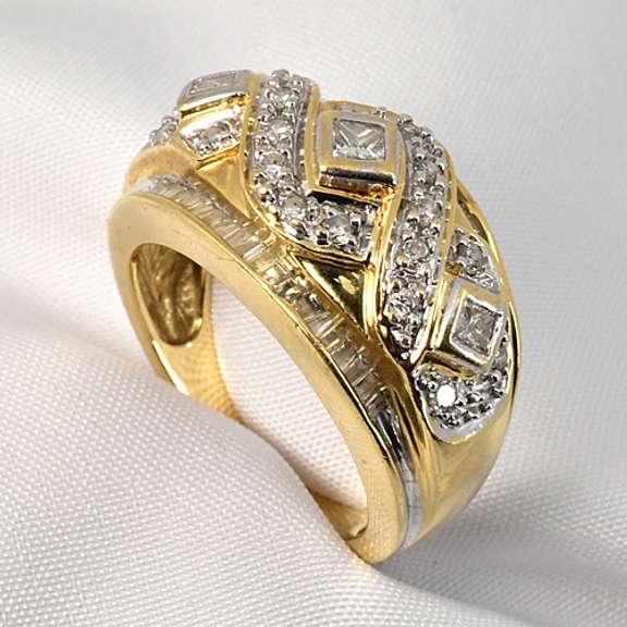 Sparkling Dome of Diamonds Ring