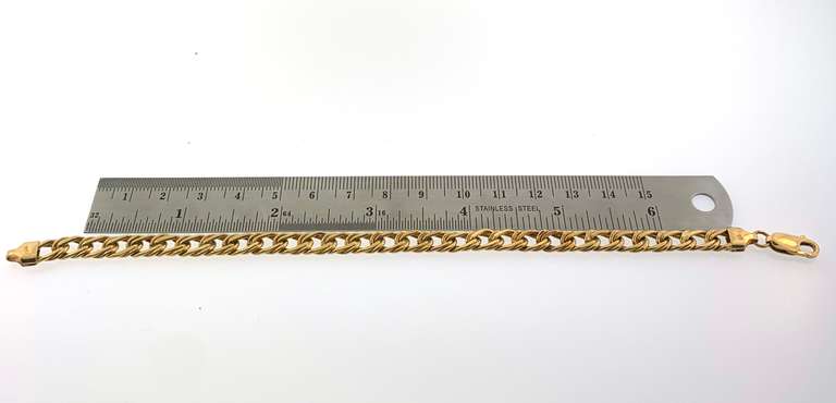 18kt yellow gold twisted curb link bracelet