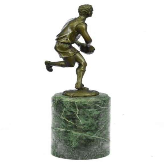 Rugby Player Trophy Bronze Statue