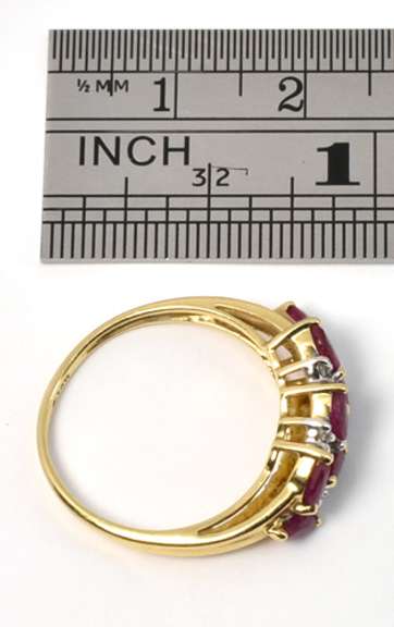 Marquise Ruby& Diamond Ring