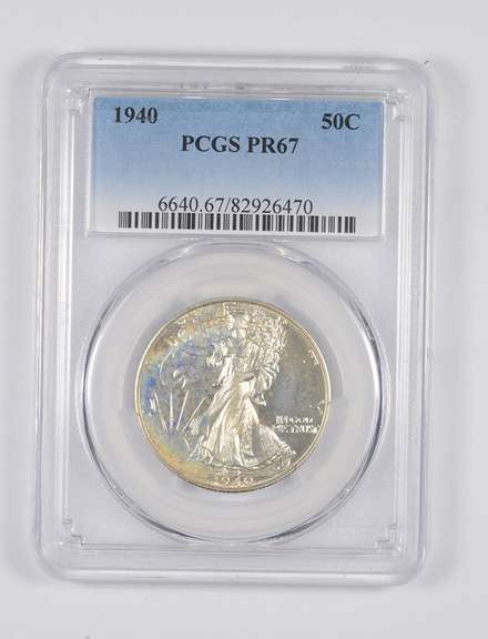 PR67 1940 Walking Liberty Half Dollar - Graded PCGS
