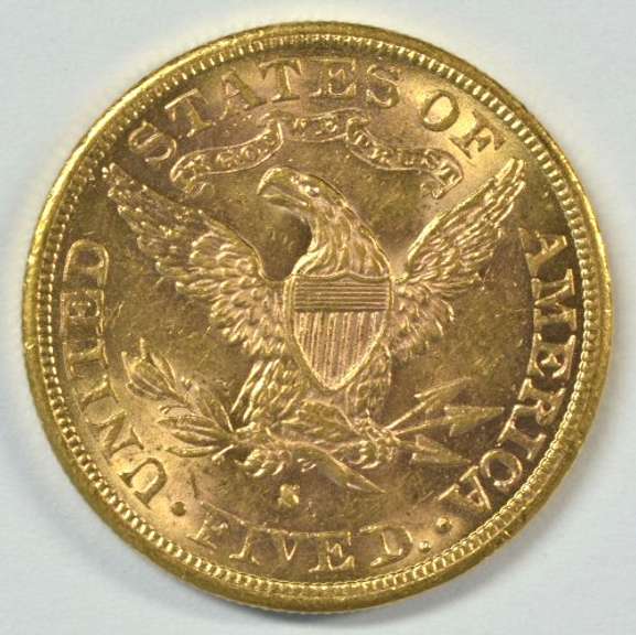 Fresh BU 1881 US $5 Liberty Gold Piece