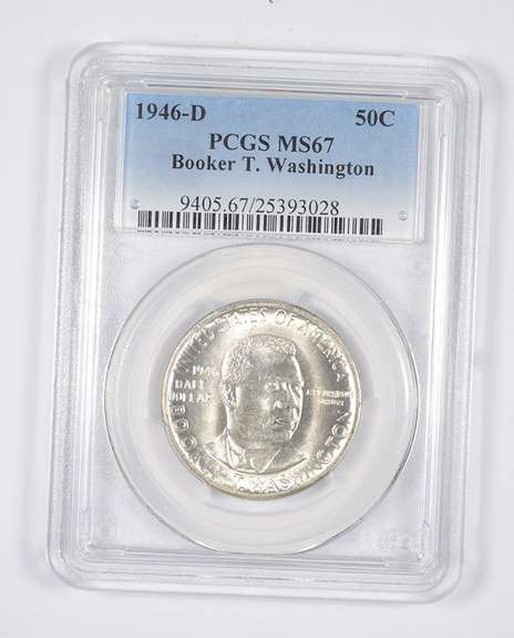 MS67 1946-D Booker T. Washington Commemorative Half Dollar - PCGS