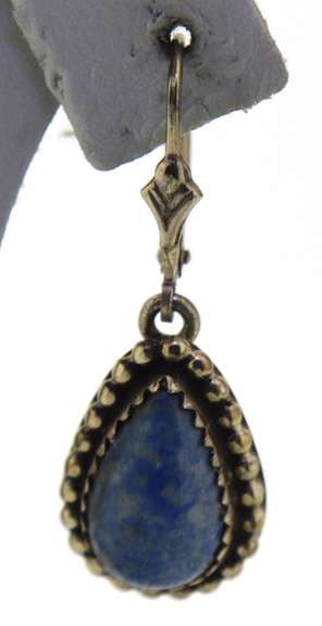 Sterling Silver Lapis Drop Earrings