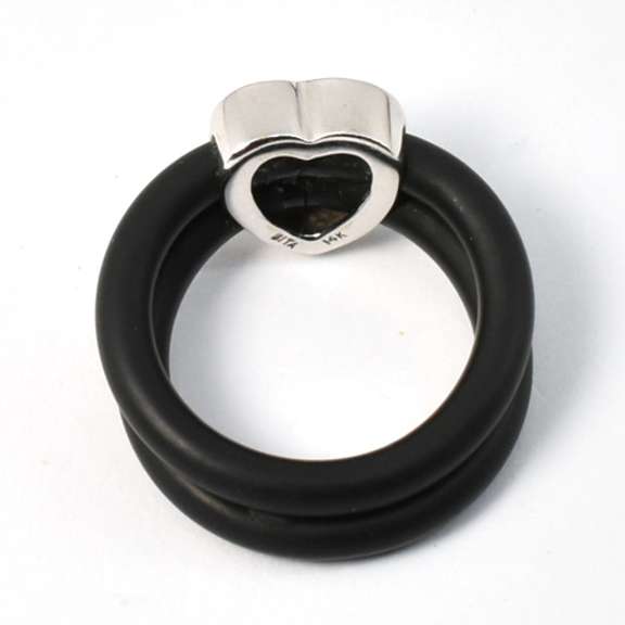Unique Contemporary Diamond Heart Ring