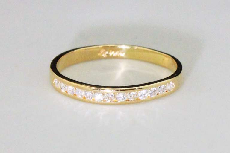 Delicate Diamond Band in 14k