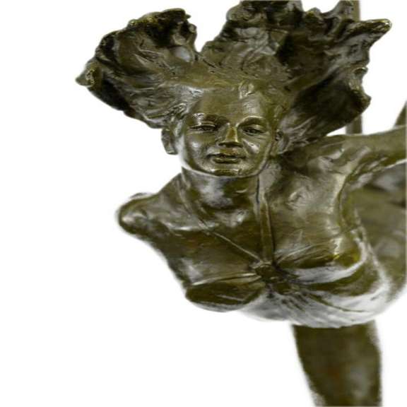 Art Deco Aldo Vitaleh Large Ballerina Dancer Bronze Sculpture Marble Statue Sale