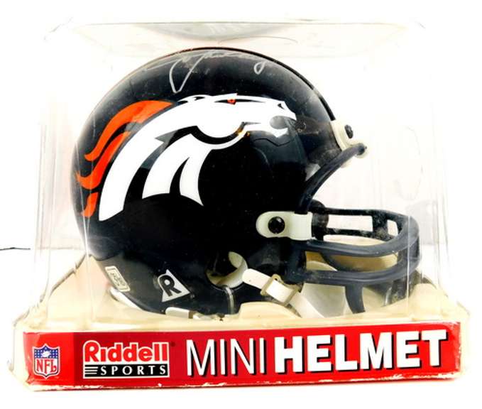 John Elway Autographed Mini Helmet w/Box