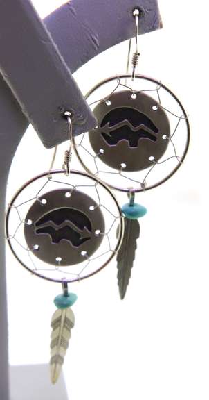 Vintage Sterling Silver Drop Earrings