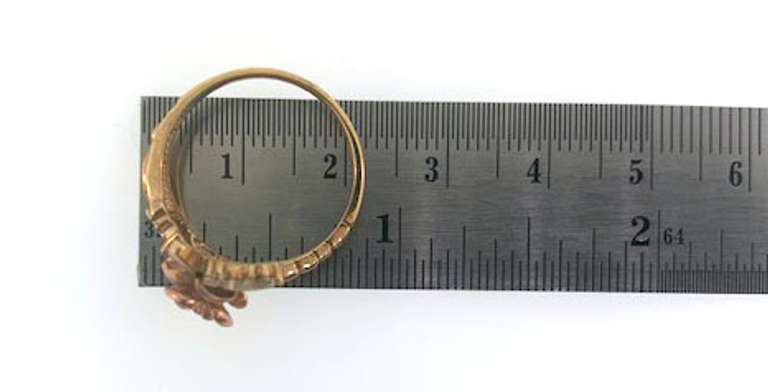 Feminine 10kt Gold Rose Ring