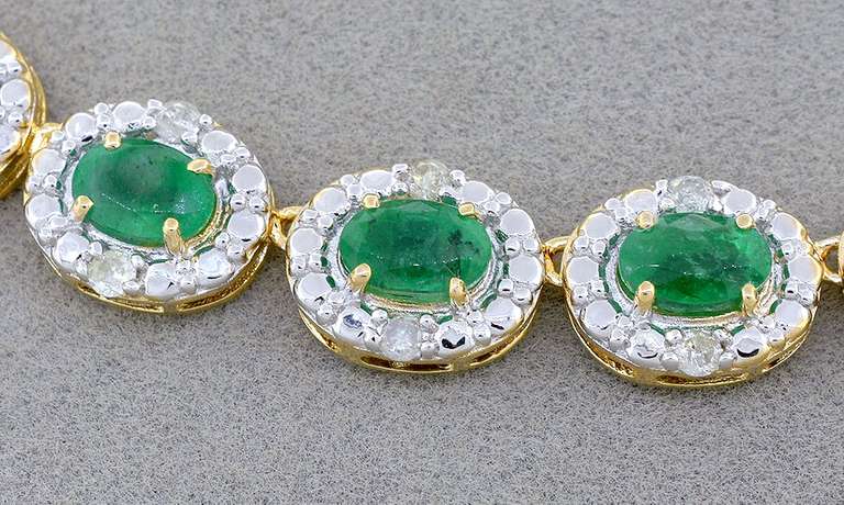Darling Emerald & Diamond Necklace in Vermeil