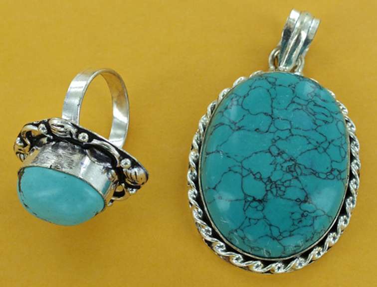 Silver and Natural Stone