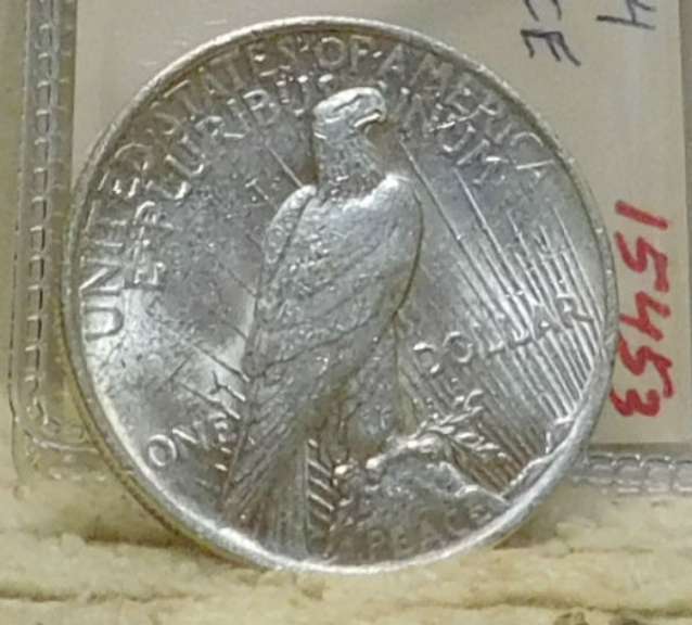 1923-S Peace Dollar almost Uncirculated