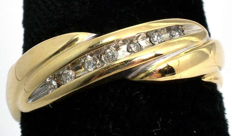 14KT Channel Set Diamond Band Ring