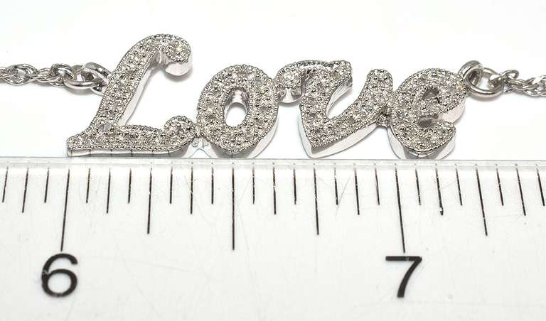 Diamond Love Necklace in Sterling Silver