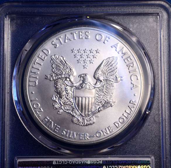 2011 25th Anniv MS69 Silver Eagle, PCGS