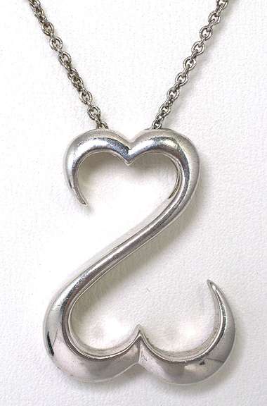 Sterling Silver Open Heart Pendant & Chain