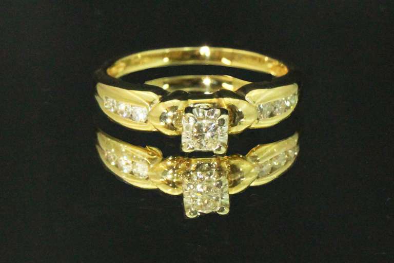 Princess Cut Diamond Ring in 14k