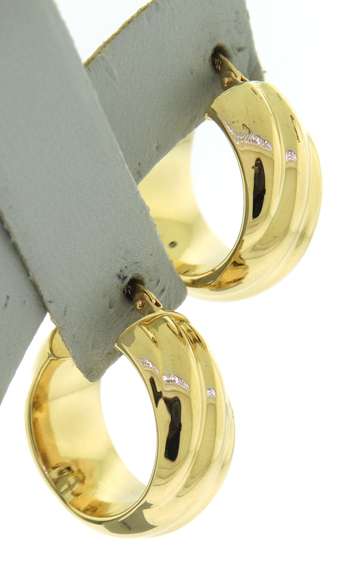 Popular 18kt Wide Twisted Hoops