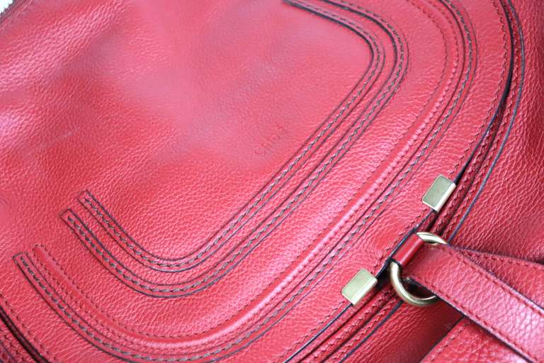 Chloe Medium Marcie Red Handbag