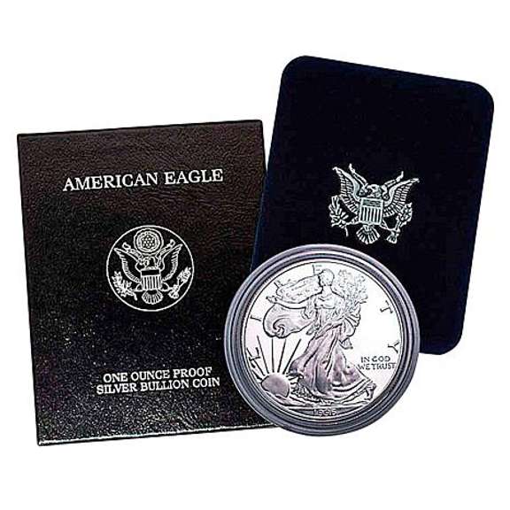 1996 Proof Silver Eagle, OGP
