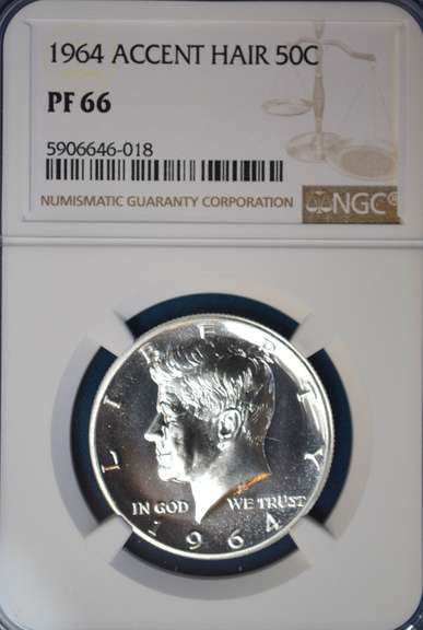 1964 Accent Hair 50c PF66 NGC