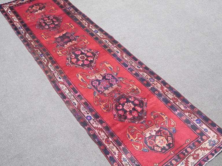 Semi Antique Persian Hamedan 12.8x3.7