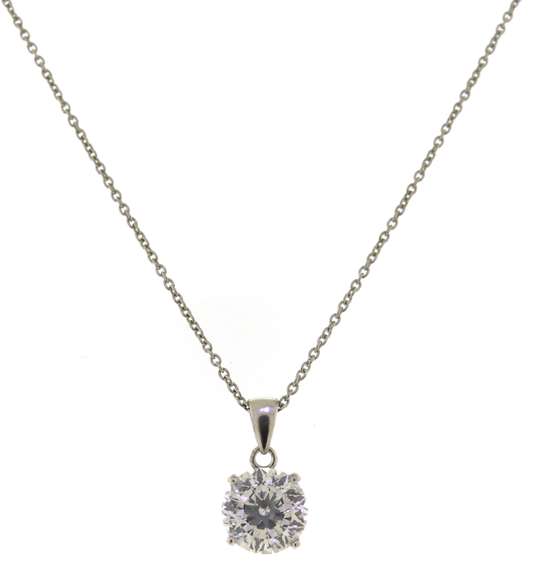 Sterling Silver Cubic Zirconia Necklace