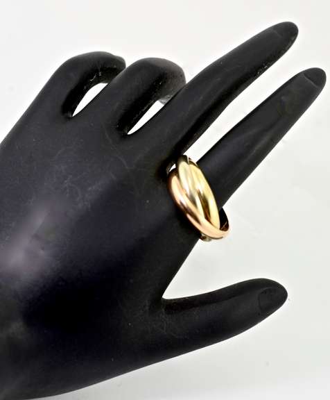 Popular 18K Tri-Color Rolling Rings