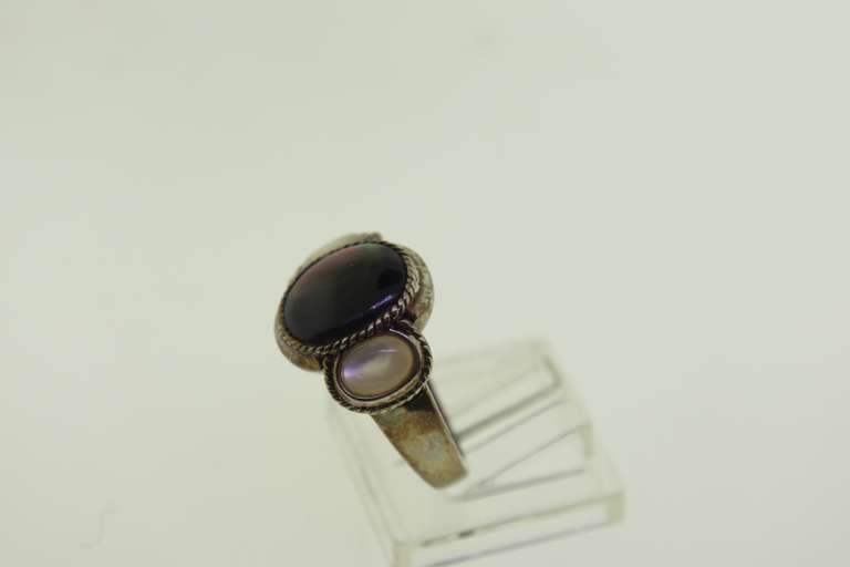 Sterling Silver Oval Shaped Aquamarine Ring