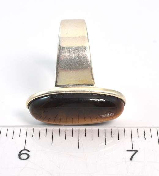 Large Tiger's Eye Ring in Sterling Silver