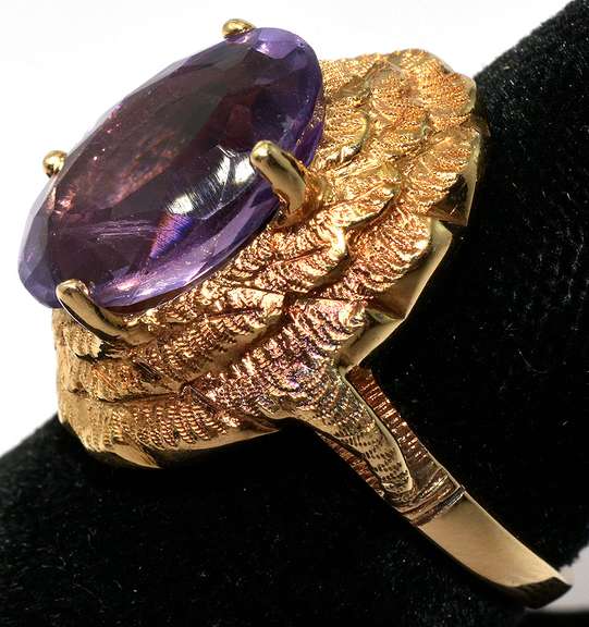Incredible Amethyst Ring in 14KT Yellow Gold