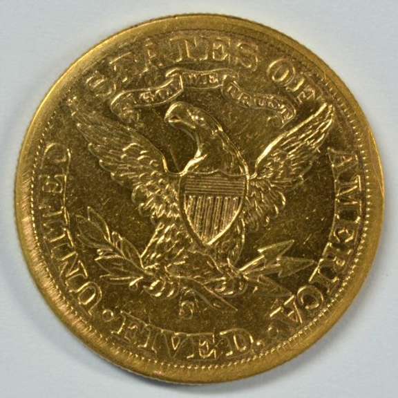 Well struck 1884-S US $5 Liberty Gold Piece