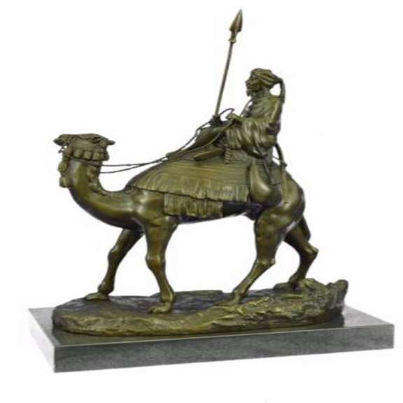 Leonard Camel Rider Pompeian Bronze Statue