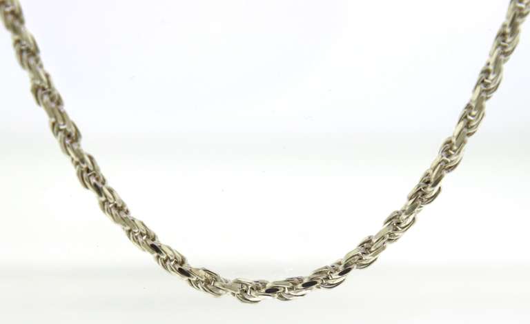 Sterling Silver Rope Chain Necklace