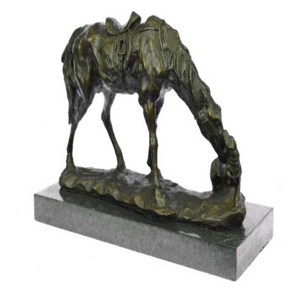 Dog and a Horse Friendship Bronze Sculpture