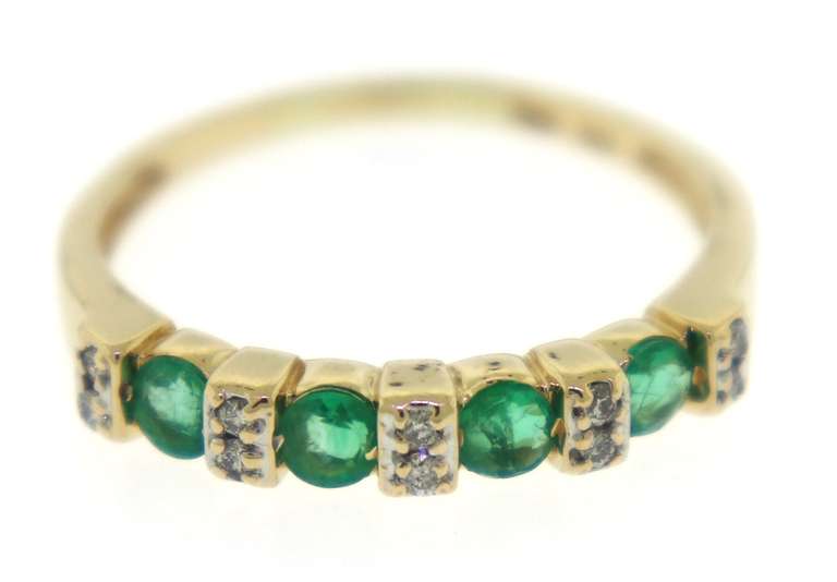 Gorgeous Emerald & Diamond Accent Ring