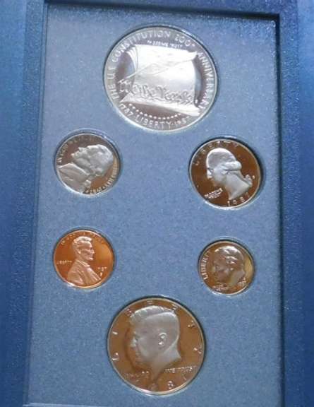 1987 Prestige Set, w/ Sil Dollar