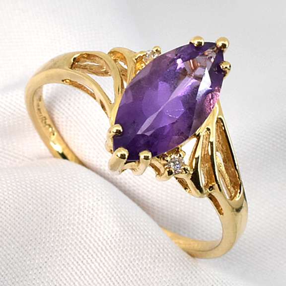 Pleasing Marquise Amethyst Ring
