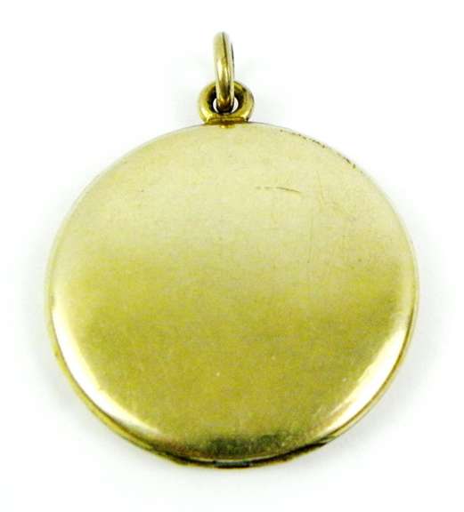 Vintage Engraved Gold Filled Round Locket
