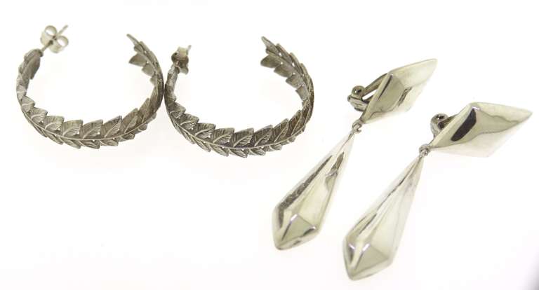 Lot of 2 Sterling Silver Earrings