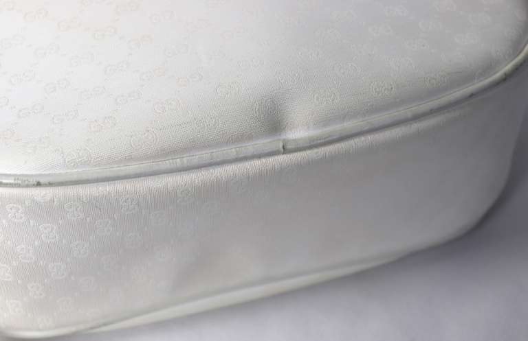 Vintage Gucci Debby White Monogram Crossbody