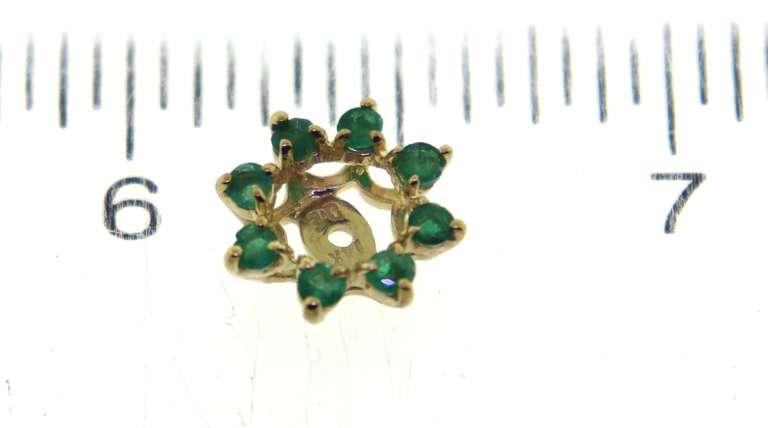 Fancy Emerald Yellow Gold Earrings Jackets