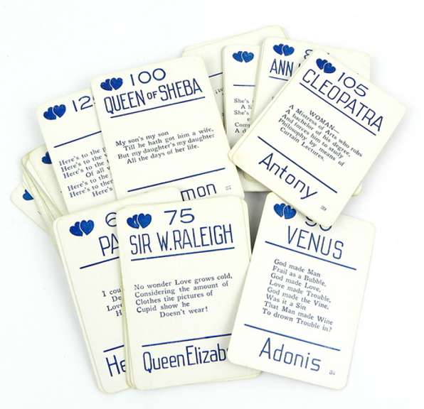 Antique Parlor Card Game of Sweethearts