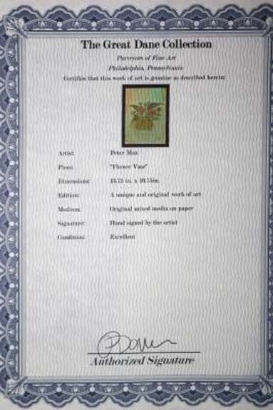 PETER MAX FLOWER VASE