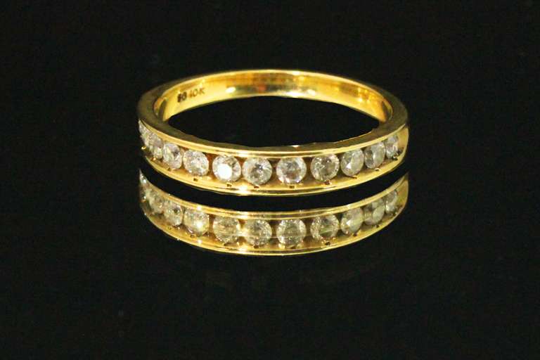 Gleaming Diamond Band in 10k